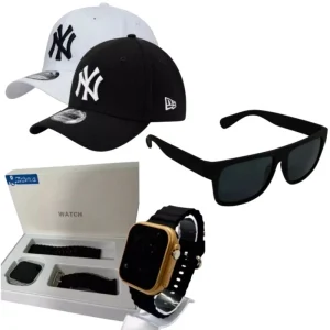 Kit Masculino – Relógio + Óculos + Boné